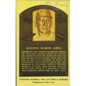 Al Lopez Hand Signed Yellow Hof Postcard Psa Coa   MLB Cut Signatures 