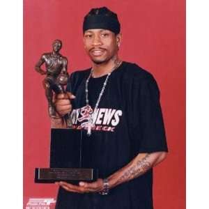 Allen Iverson   with 2001 MVP Trophy , 8x10