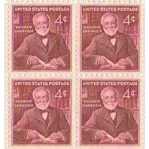 Andrew Carnegie Set of 4 x 4 Cent US Postage Stamps NEW Scot 1171