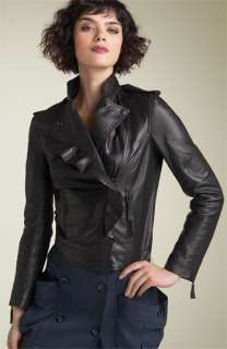 William Rast Ruffle Leather Jacket  