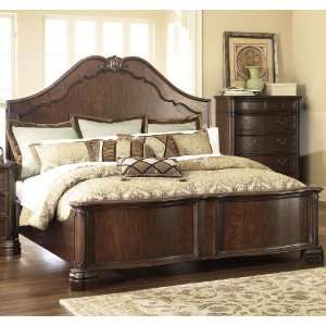  6/6 King Panel Bed by Ashley   Dark brown finish (B622 97R 