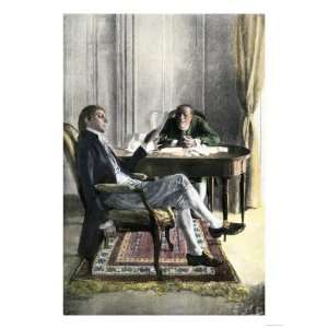 Benjamin Franklin and Richard Oswald in Paris Discussing the Peace 