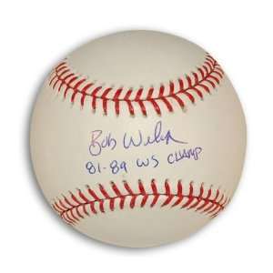 Bob Welch MLB Baseball Inscribed 81 89 WS Champ Autographed 