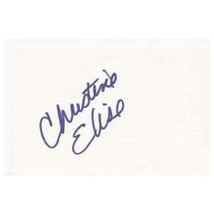 CHRISTINE ELISE Signed Index Card In Person