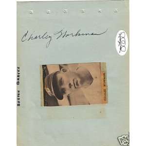  Charles Chuck Workman D.1953 + signed album page JSA 