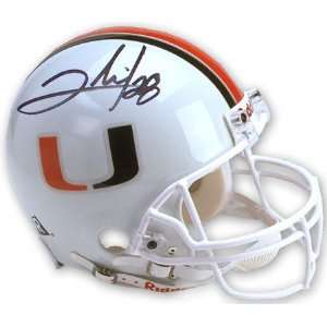 Clinton Portis Autographed Pro Line Helmet  Details Miami Hurricanes 