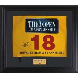 David Duval   2001 British Open Pin Flag   Autographed