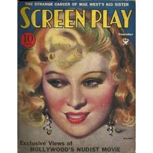 Screen Play Magazine December 1933 Fawcett Books
