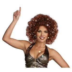  Lets Party By Dreamgirl Disco Dollie Light Up Brown Adult 