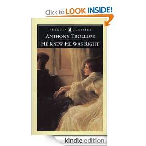 He Knew He Was Right Frank Kermode, Anthony Trollope  