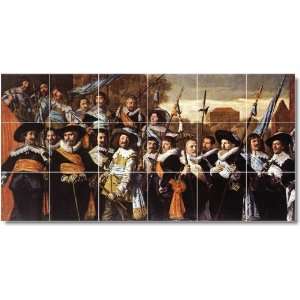 Frans Hals People Backsplash Tile Mural 6  36x72 using (18) 12x12 