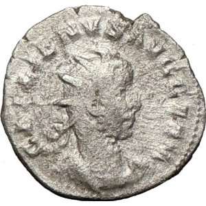 GALLIENUS 258AD Silver Authentic Ancient Roman Coin VICTORY OVER 