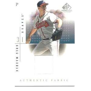 Greg Maddux 2001 SP Game Used Edition Authentic Fabric Jersey Card GM