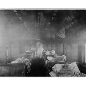  1898 photo Interior of Hosp. Train, Camp Hamilton for Ft 