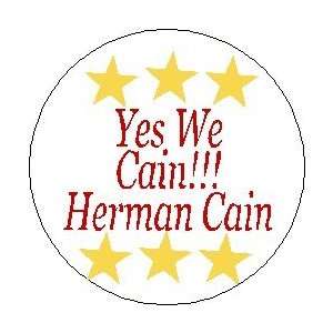  YES WE CAIN  Herman Cain Mini 1.25 Pinback Button 