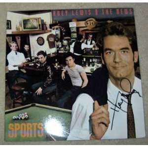 HUEY LEWIS autographed SIGNED sports Record 