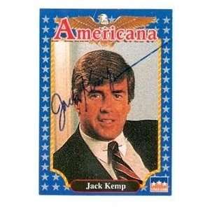 Jack Kemp autographed trading card Americana
