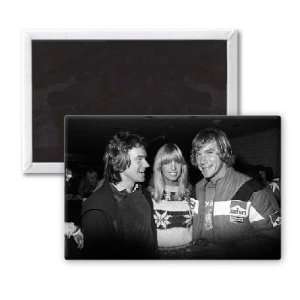  James Hunt with Barry Sheene   3x2 inch Fridge Magnet 
