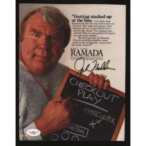  Autographed John Madden Picture   Player Coach Announcer 