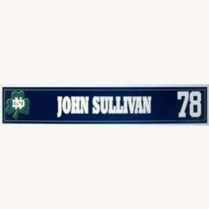  John Sullivan #78 Notre Dame Game Used Locker Room 