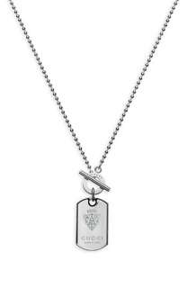 Gucci Crest Dog Tag Necklace  