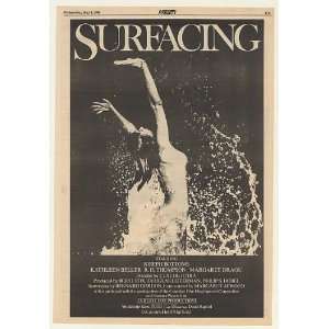  1980 Kathleen Beller Surfacing Movie Promo Trade Print Ad 