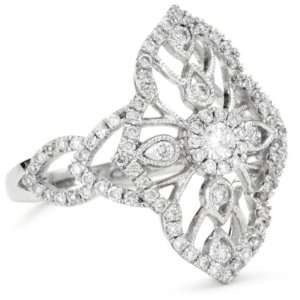  Katie Decker Baroque 18k White Gold and Diamond Ring 