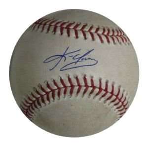 Kevin Youkilis Boston Red Sox Signed Game Used Major League baseball