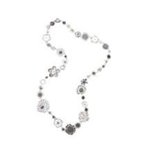 Judy Geib Silver Full Flowery Necklace