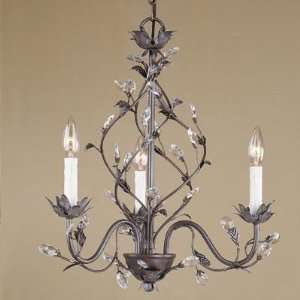 Laura Ashley Lighting MX2017 Prairie Three Light Mini Chandelier in 