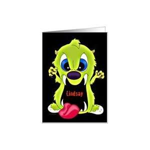  Lindsay   Monster Face Halloween Card Health & Personal 