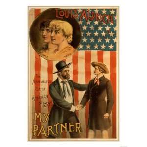 Louis Aldrich in My Partner Theatrical Play Poster Giclee 