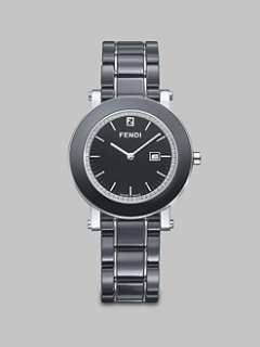 Fendi   Diamond Accented Ceramic Watch/Black