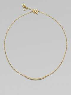 Michael Kors   Stone Accented Bar Chain Link Necklace/Goldtone