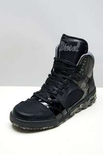 Diesel Im Pression Mid Black/camo High Tops for men  