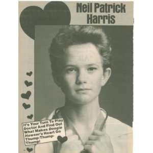  1990 Actor Neil Patrick Harris Doogie Howser Everything 
