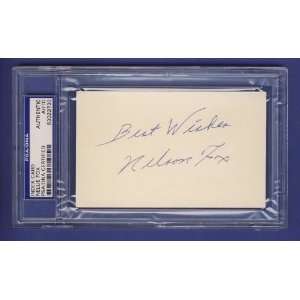  NELLIE FOX White Sox Signed Index Card PSA/DNA Sports 