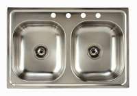 Teka Stainless Drop In Double Bowl Kitchen Sink 396 413  