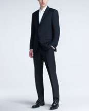 hugo boss basic two button suit black