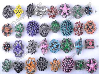   10 Tibet style craft Enamel silver tone jewelry Rings Gift 2E32  