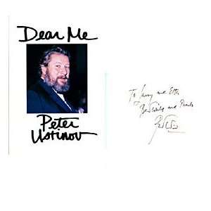 Peter Ustinov Autographed / Signed Dear Me Book