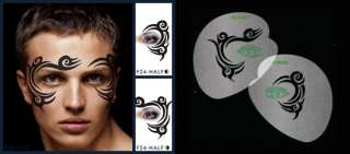 European Body Art Tribal Eye Face Paint Stencil Template Airbrush 