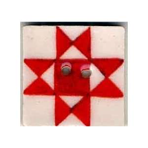  Jim Shore Red Ohio Star Button Arts, Crafts & Sewing