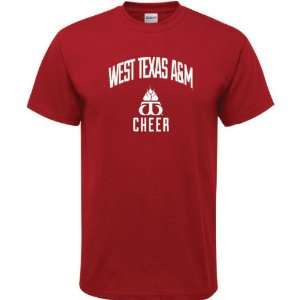  West Texas A&M Buffaloes Cardinal Red Cheer Arch T Shirt 