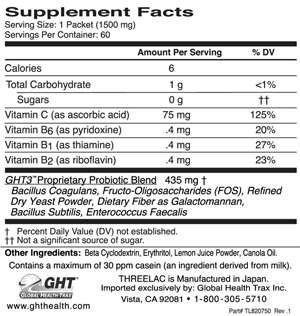 ThreeLac Supplement Facts