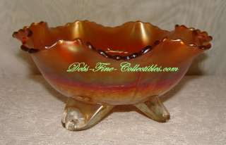 From Fenton this is a vintage Marigold Carnival Glass Ruffled Edge 