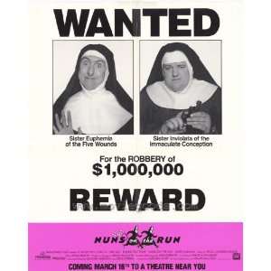  Nuns On the Run (1990) 27 x 40 Movie Poster Style B