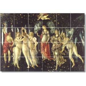 Sandro Botticelli Religious Kitchen Tile Mural 9  24x36 using (24 