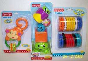 Fisher Price Teether Blocks & 20 Links Baby Toys NEW  