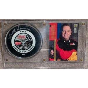 Scotty Bowman Signed Hockey Puck   & CARD DISPLAY   Autographed NHL 